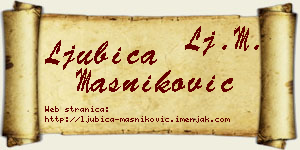 Ljubica Masniković vizit kartica